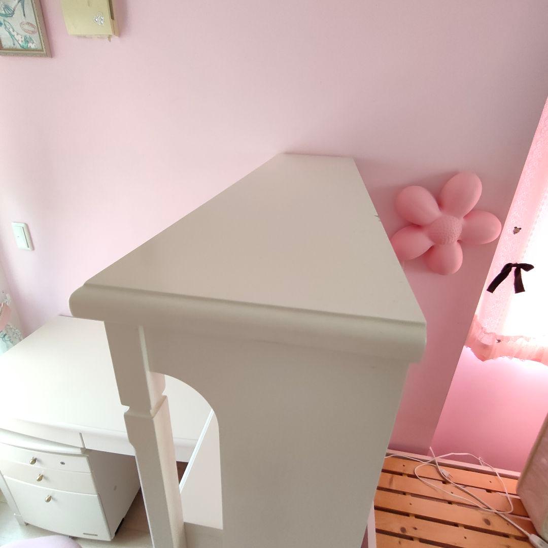 引取限定●学習机付属の棚のみ●本棚●白ピンク●お姫様●プリンセス●かわいい