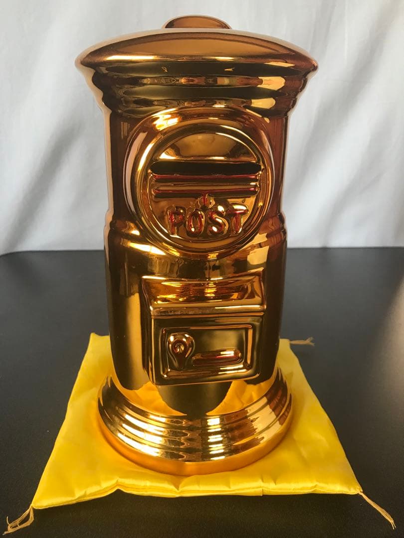 貯金箱　郵便ポスト　ゴールド　金色　非売品　郵便局