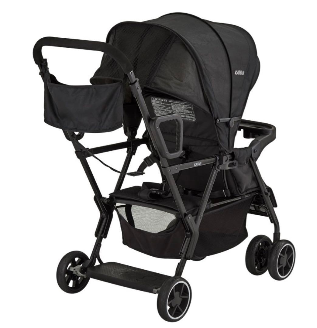 ※値下げ※【極美品】カトージ ベビーカー 二人でゴー【直営店限定カラー】ブラック