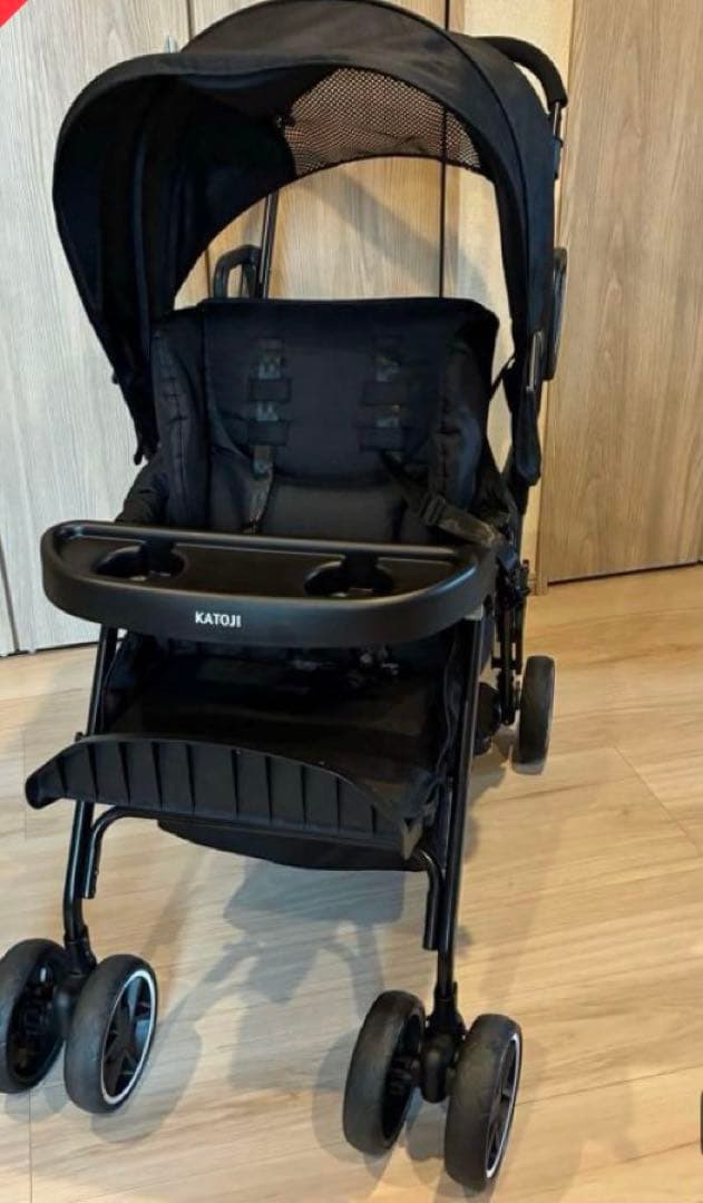 ※値下げ※【極美品】カトージ ベビーカー 二人でゴー【直営店限定カラー】ブラック