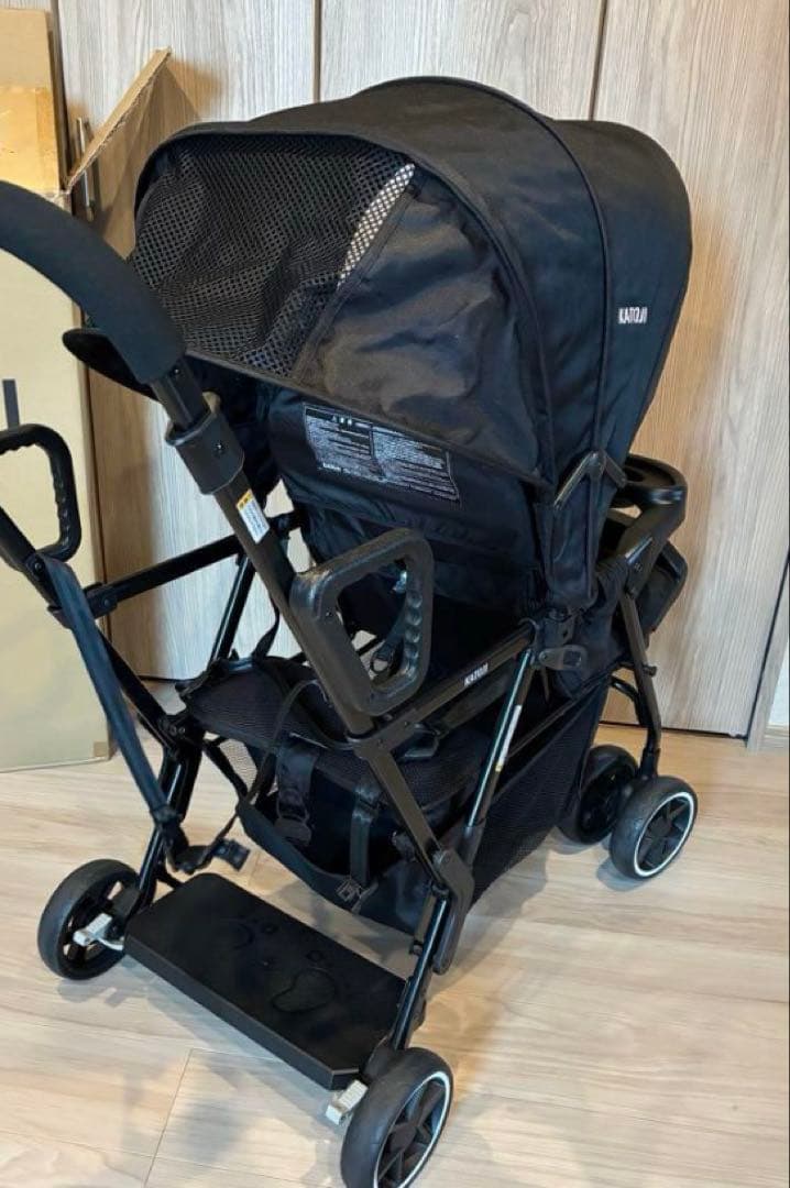 ※値下げ※【極美品】カトージ ベビーカー 二人でゴー【直営店限定カラー】ブラック