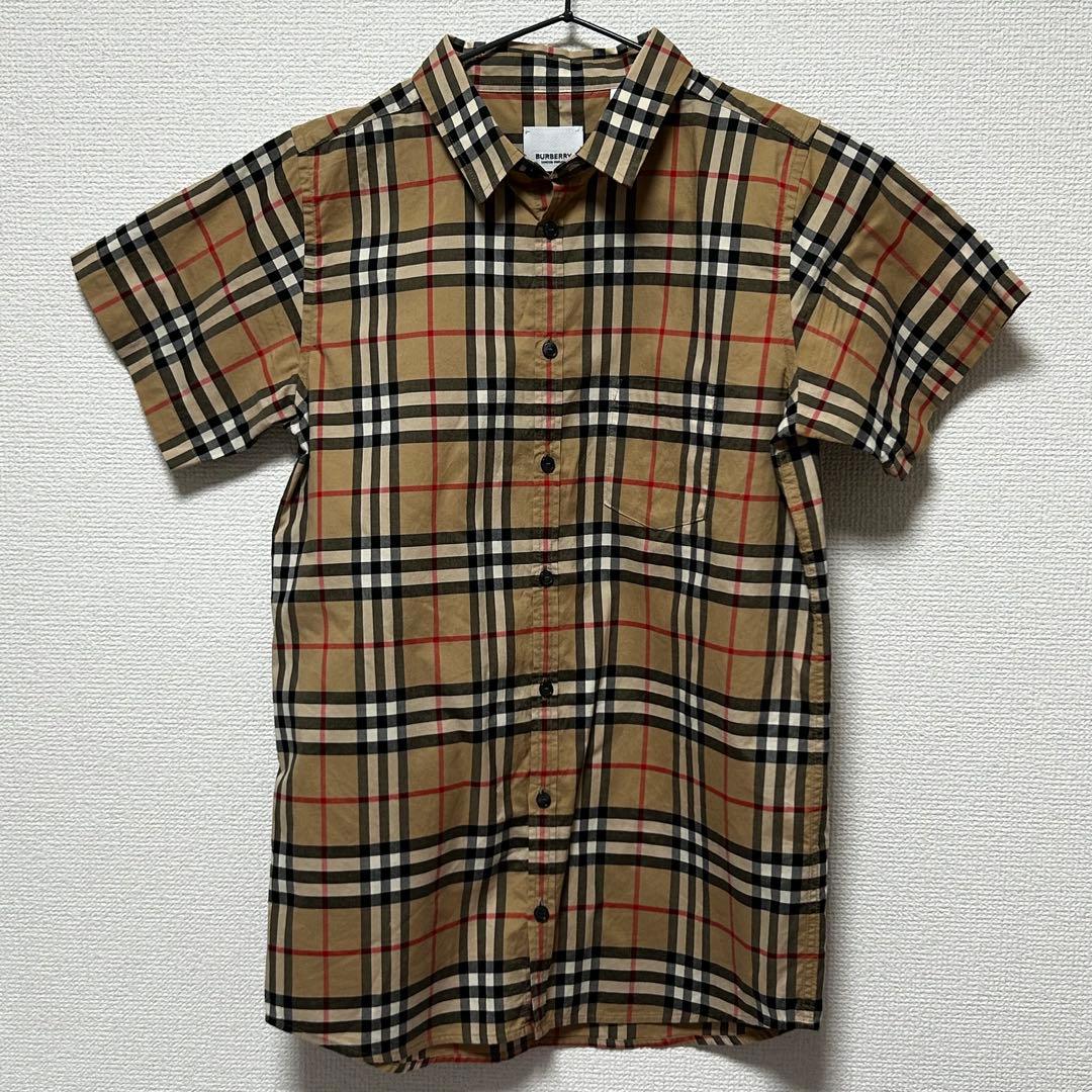 BURBERRY バーバリー シャツ 半袖 チェック 164 14Y