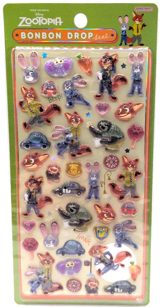 ☆国内正規品☆ディズニーキャラクターボンボンドロップシール／7点セット