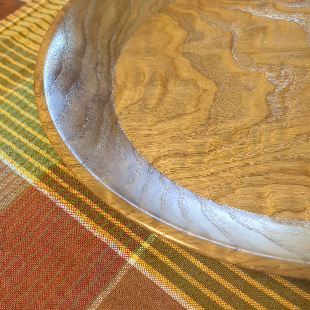 くり　大皿②手作り木工