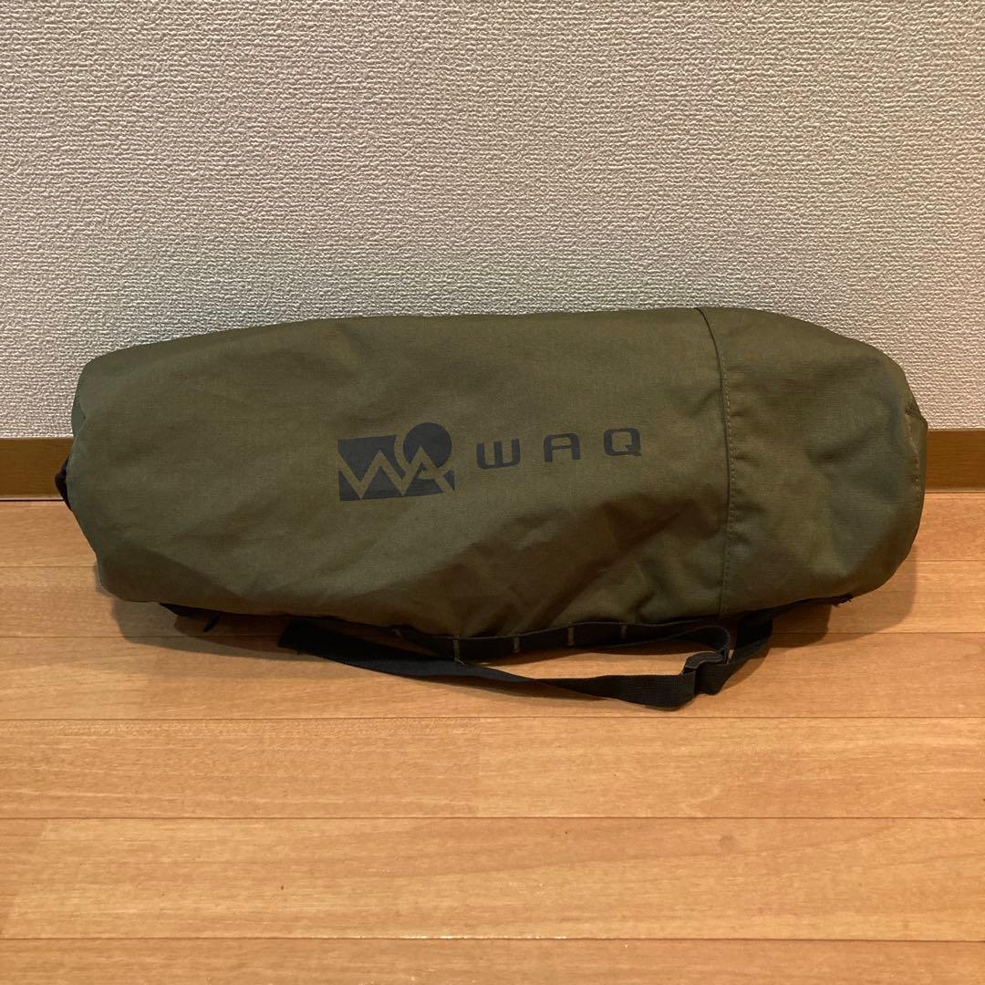 【美品】WAQ 2WAY フォールディングコット オリーブ キャンプコット