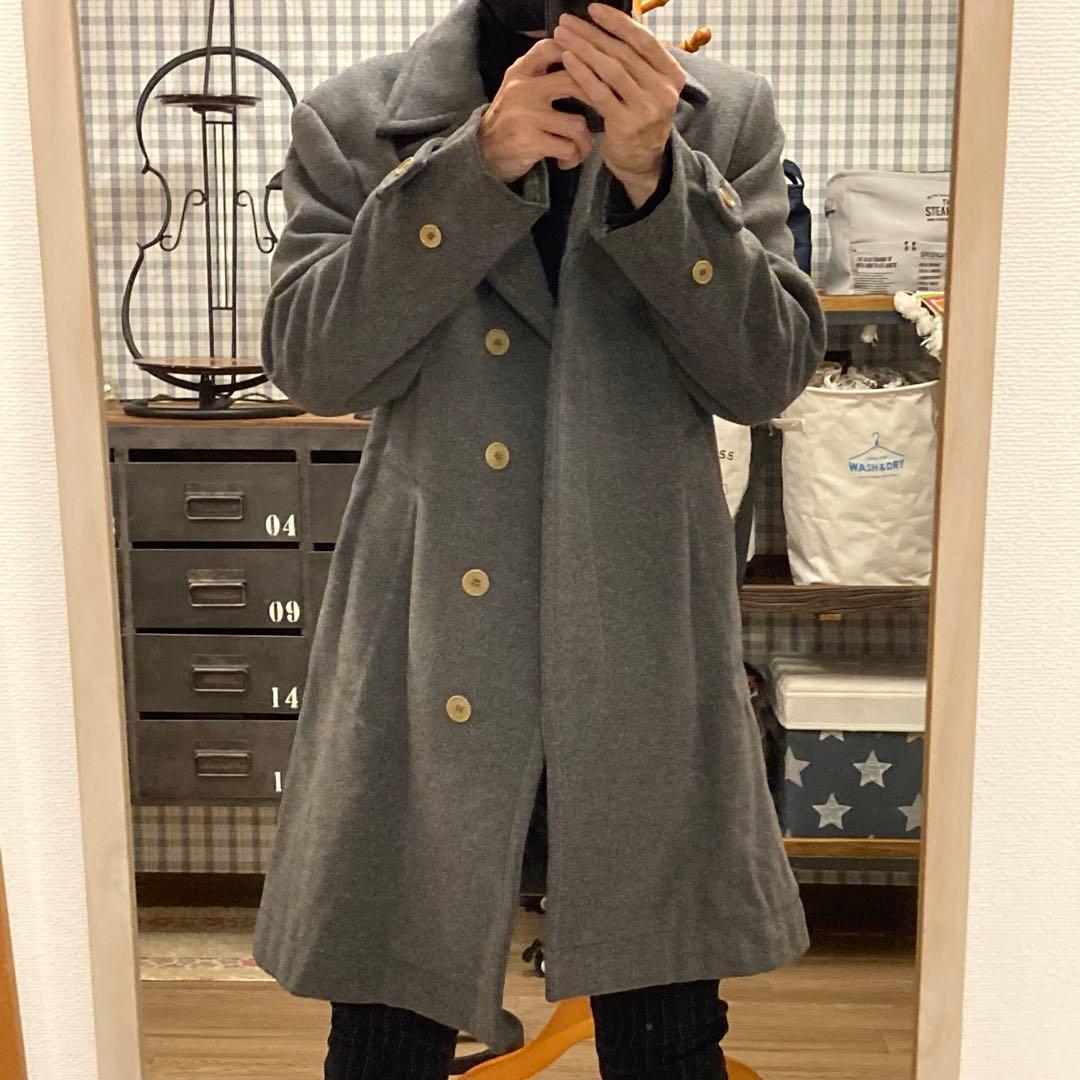マーガレットハウエル　フロントフライメルトンウールチェスターコート　日本製