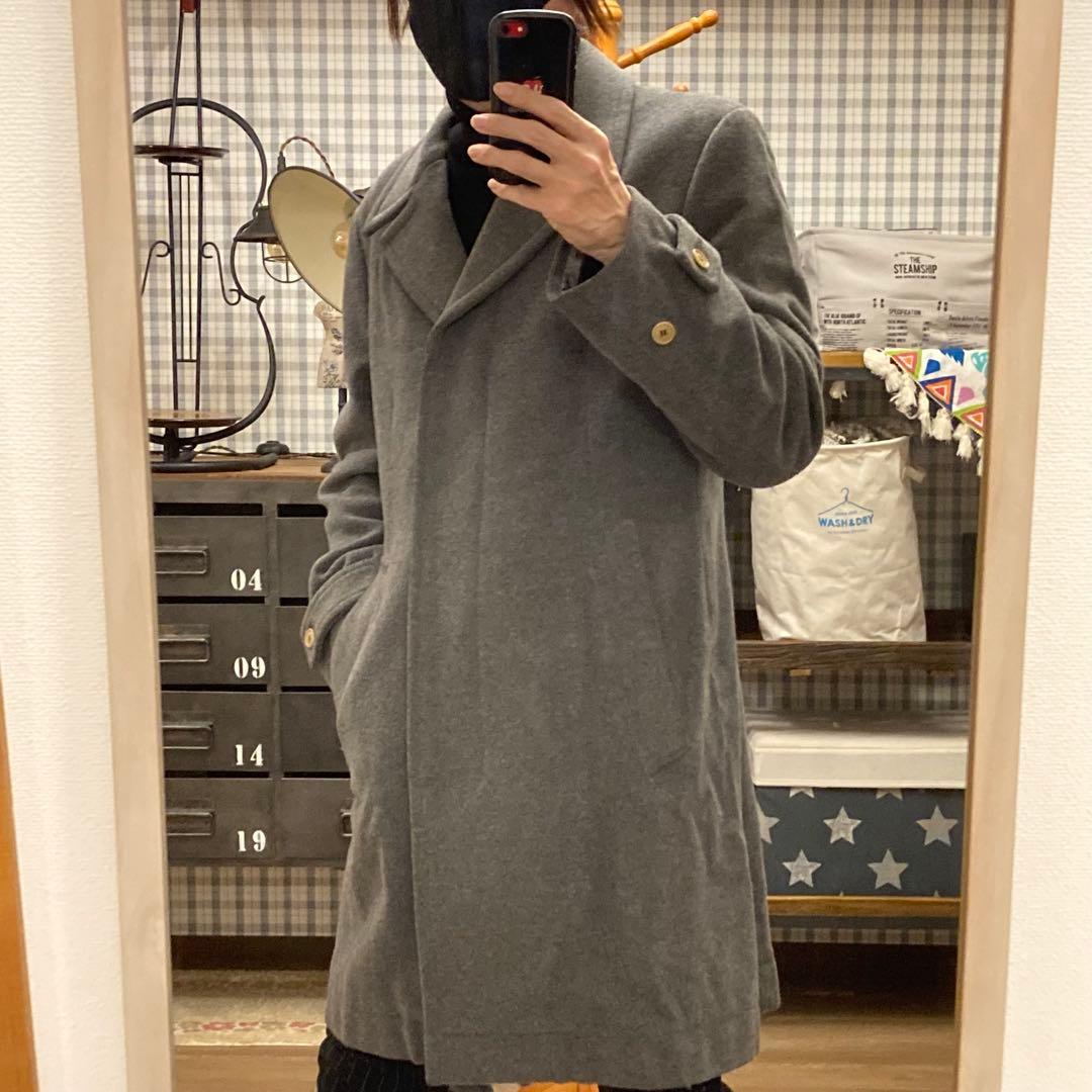 マーガレットハウエル　フロントフライメルトンウールチェスターコート　日本製