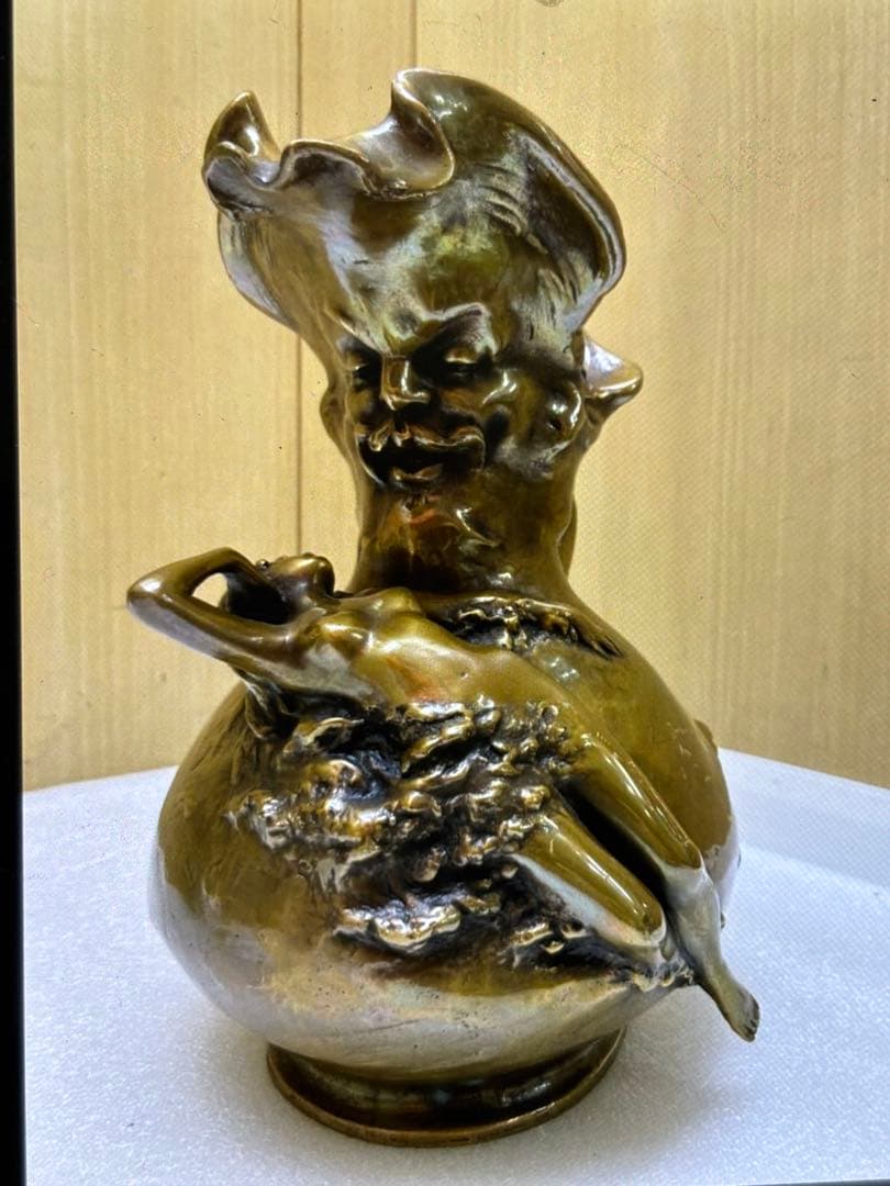 Marcel Paris ブロンズ 花瓶「Marsely Paris」彫刻家署名