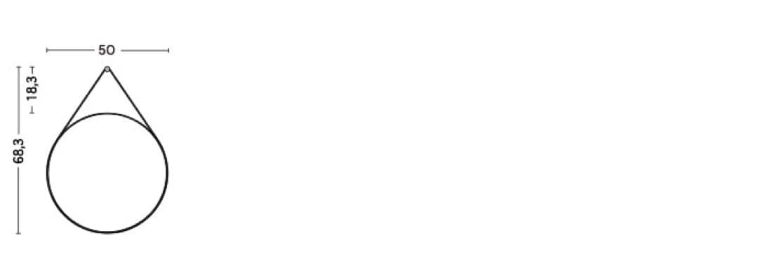 新品 HAY STRAP MIRROR Φ50 アーミーグリーン