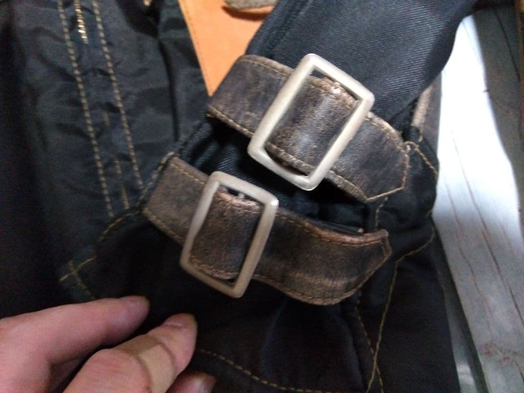 ハーレーダビッドソン　革ジャン　シングルライダース　ナイロン×革　М