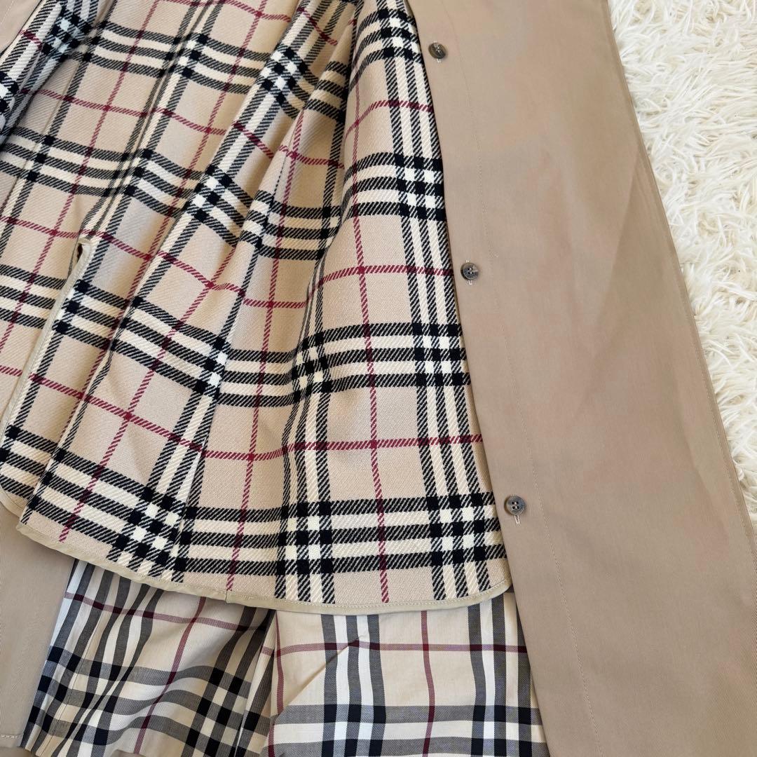 極美品　マキシ丈　バーバリーロンドン　トレンチコート　2way　ノバチェック　S