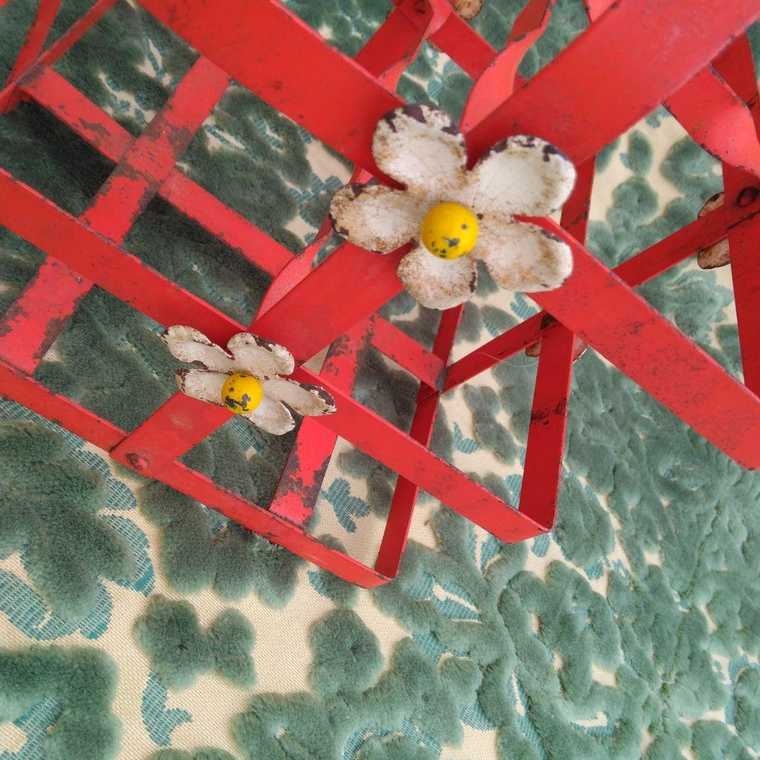 フランス　1920年代　アンティーク　アイアンボトルキャリー