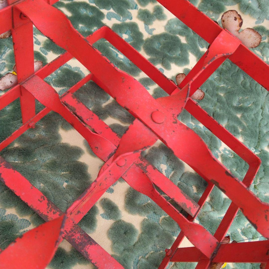 フランス　1920年代　アンティーク　アイアンボトルキャリー