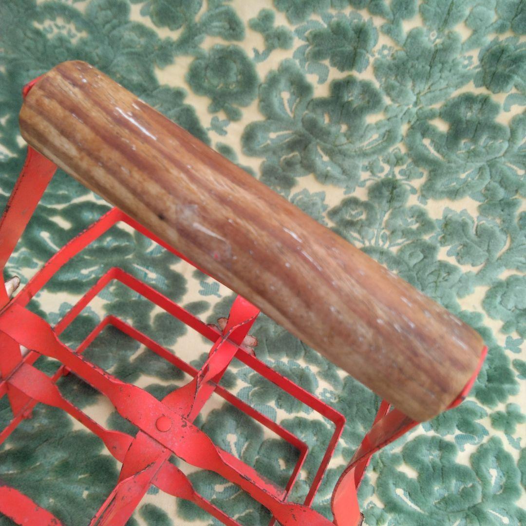 フランス　1920年代　アンティーク　アイアンボトルキャリー