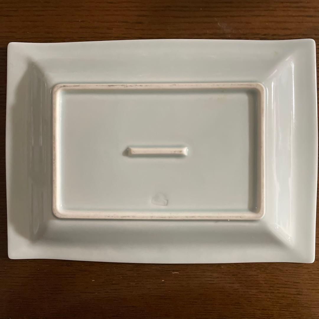 時計柄　皿　陶器