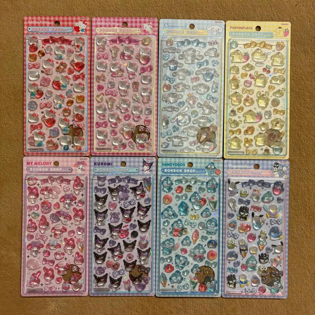 サンリオ　ボンボンドロップシール　第二弾　全8種コンプリートセット