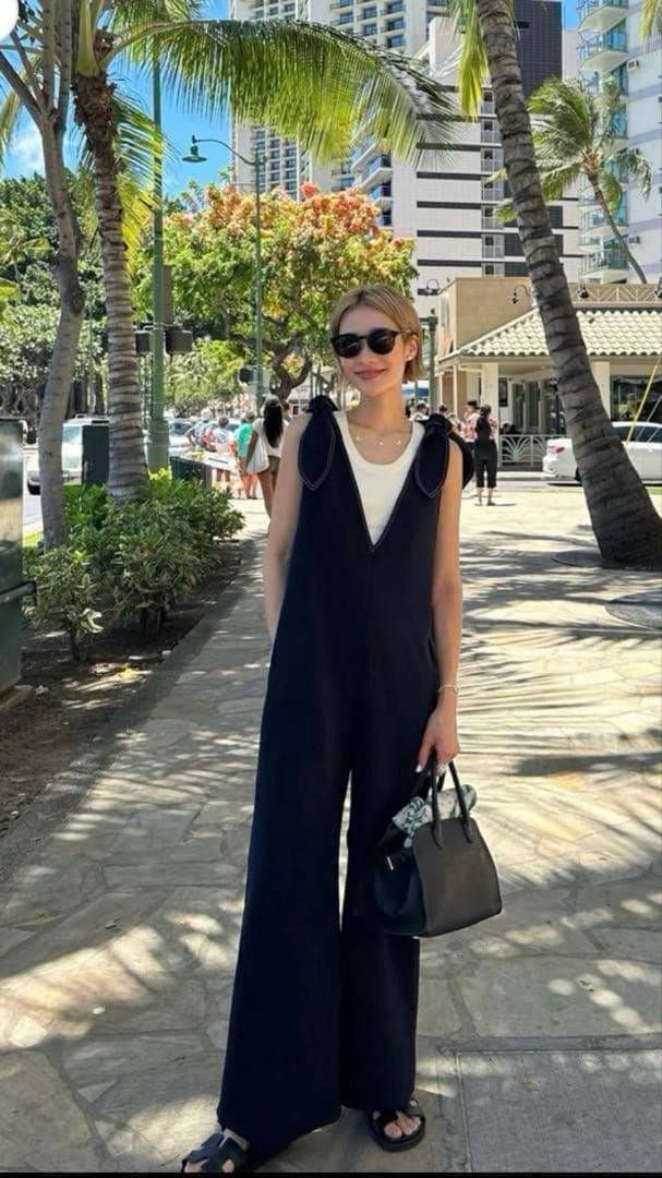 ELLIE 2WAYリボンロンパース freeサイズ