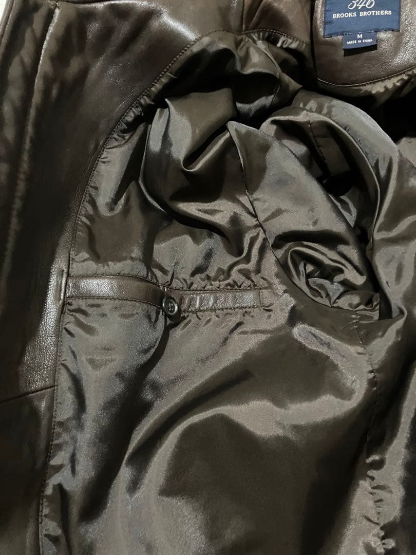 ❤️Brooks Brothers　ラムレザージャケット羊革Mブラウン