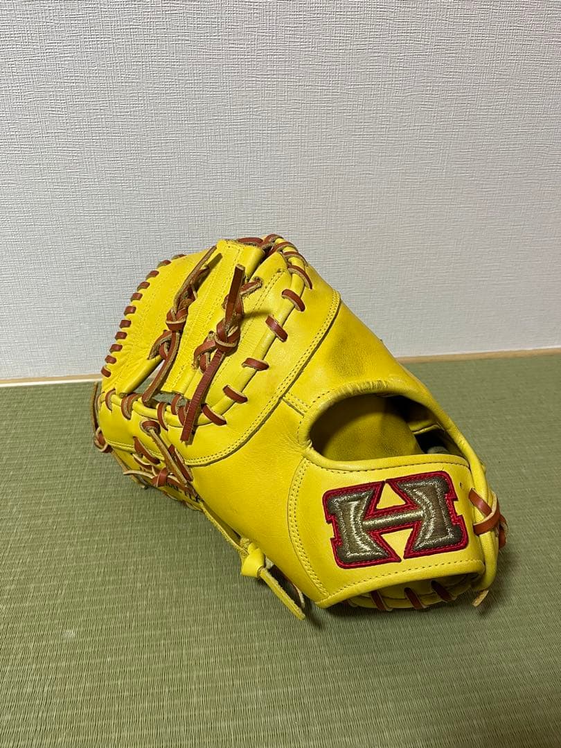 ラスト値下げ　ほぼ新品ハイゴールド軟式ファーストミット左投げKKG-731F心極