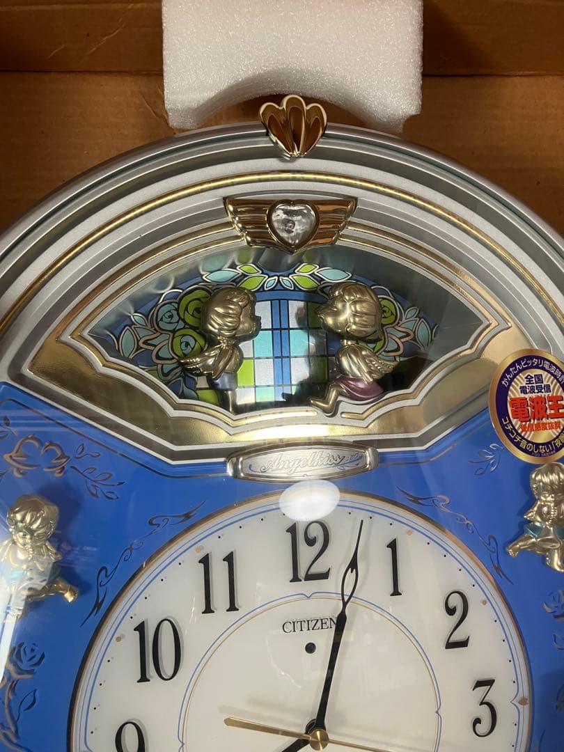 【新品】シチズン エンジェルキス 電波掛け時計 6曲メロディ入り 4MN404