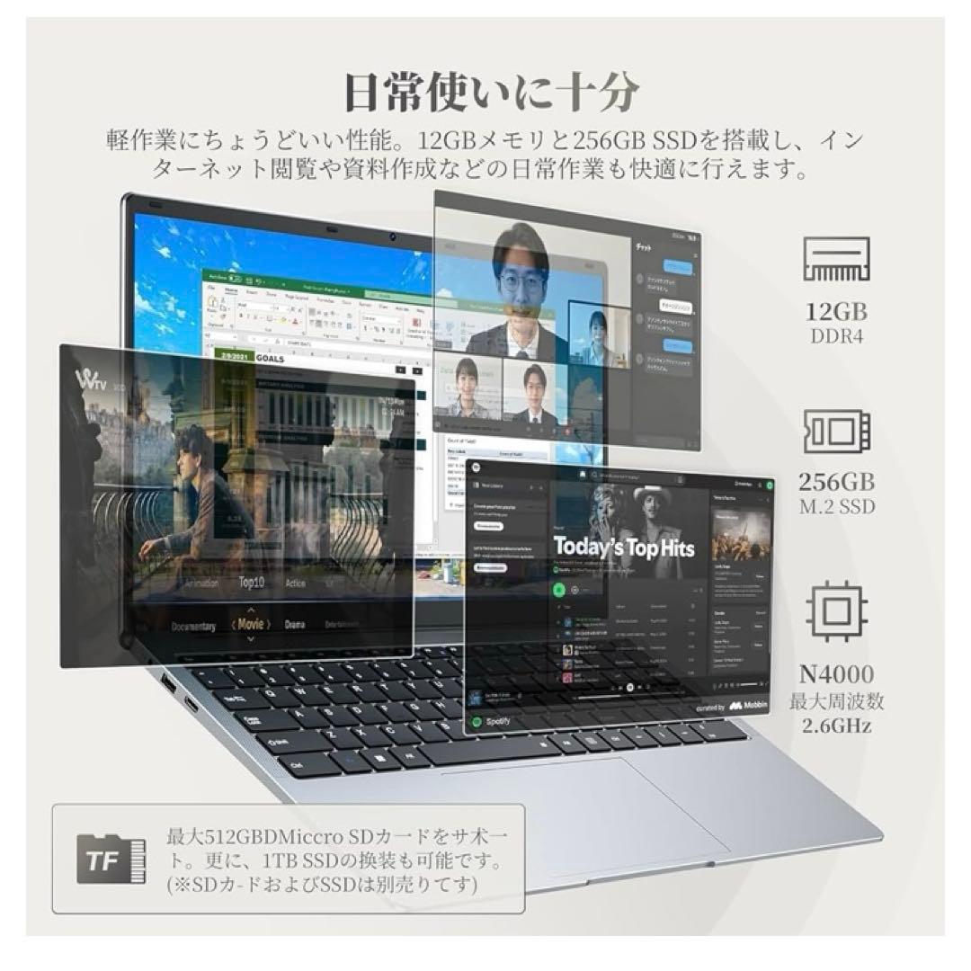 新品　ノートパソコン WIN 11 Pro 15.6インチ ノートPC 12GB