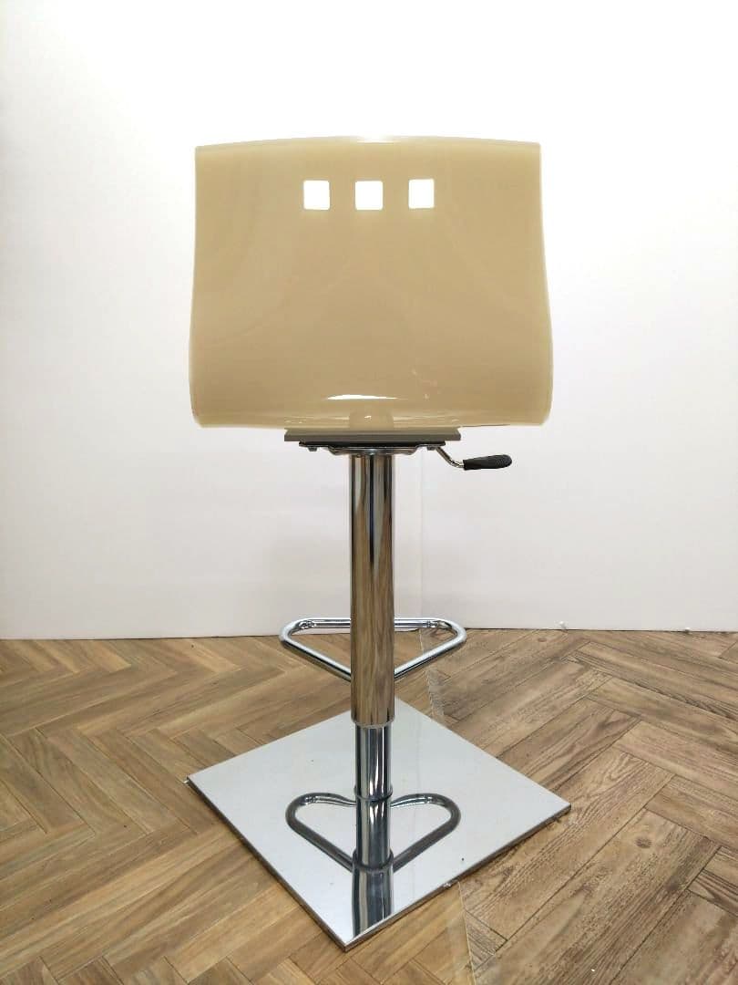 回転 昇降式カウンタースツール アクリルチェア カウンターチェア バーチェア