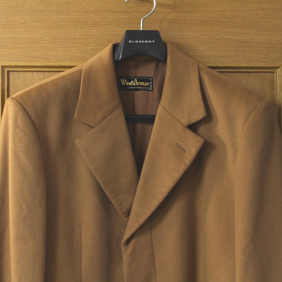 超美品 Wind Armor カシミヤ100% チェスターコート LL キャメル