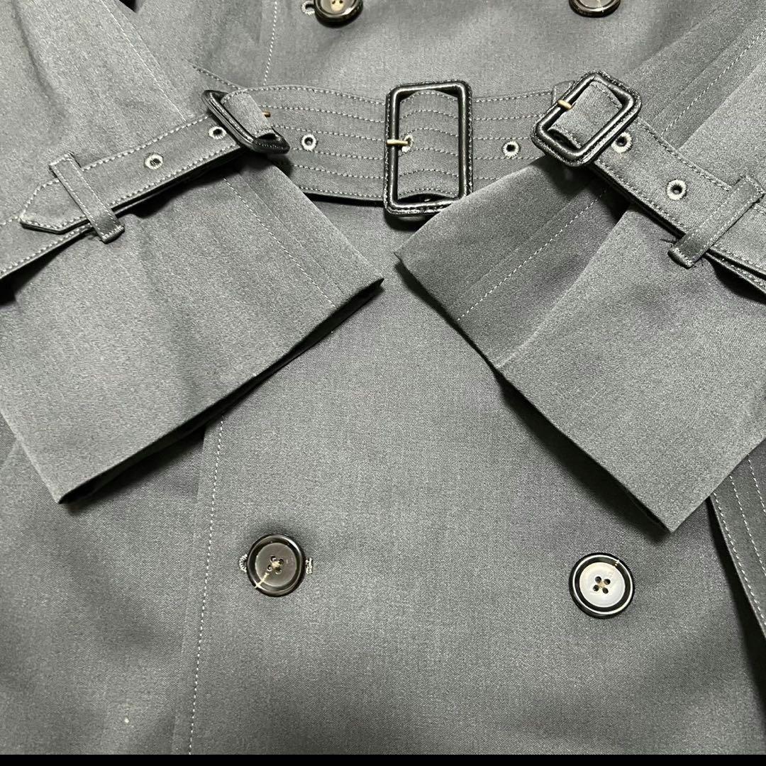 【未使用級】アクアスキュータム　ダーバン　トレンチコート　グレー　L相当