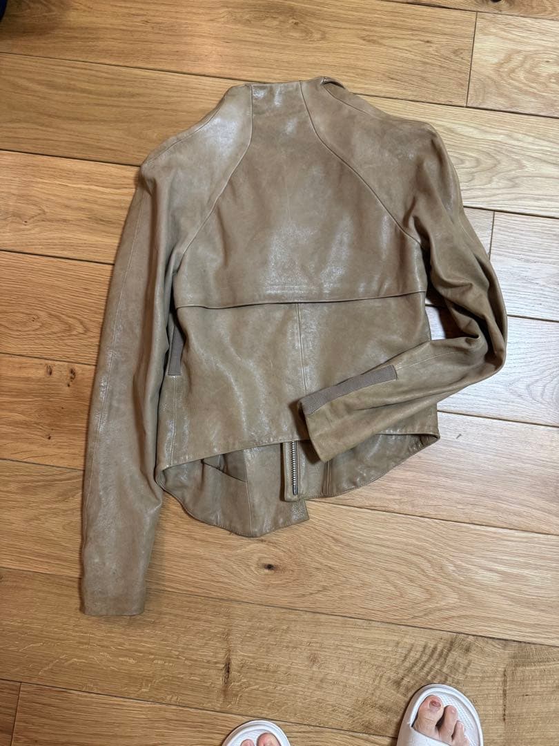 HELMUT LANG ベージュ レザージャケット P