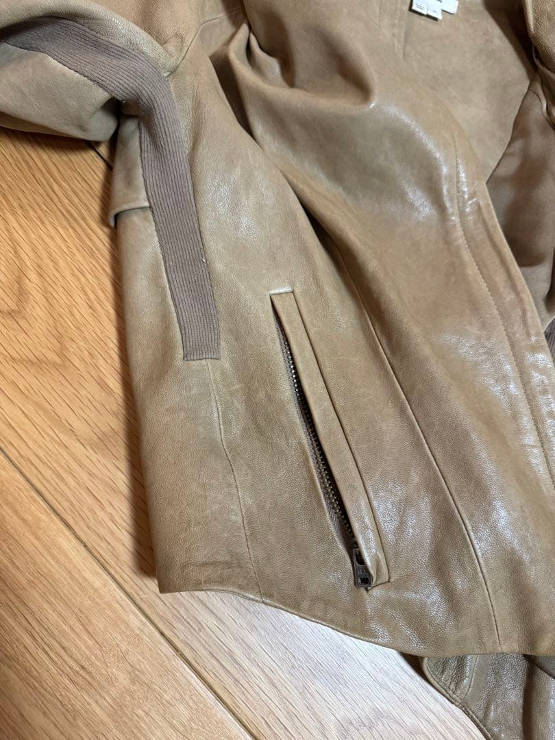 HELMUT LANG ベージュ レザージャケット P