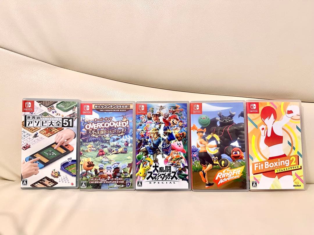 【バッテリー強化版】Switch本体＋人気ソフト5本＋リングフィット豪華セット