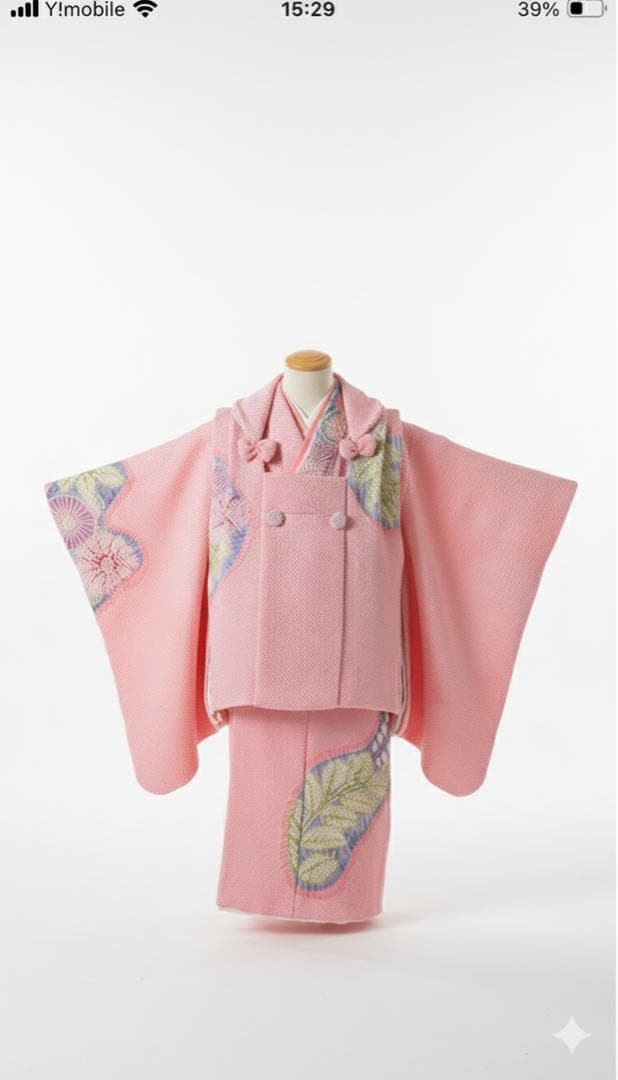 藤娘きぬたや　七五三　3歳　被布　三っ身祝い着