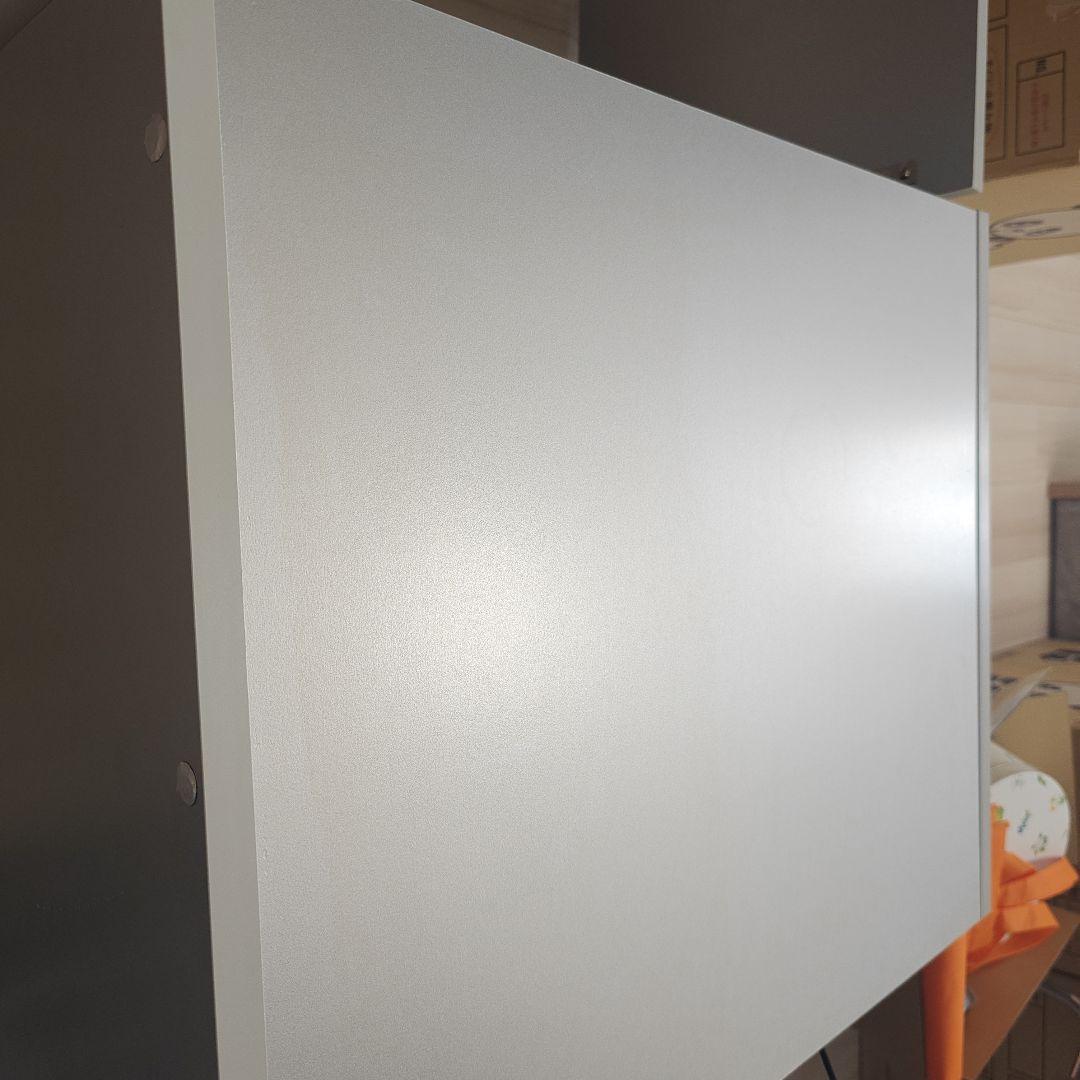 ディノス 冷蔵庫上置き キッチンストッカー 収納 シルバー光沢仕上げ