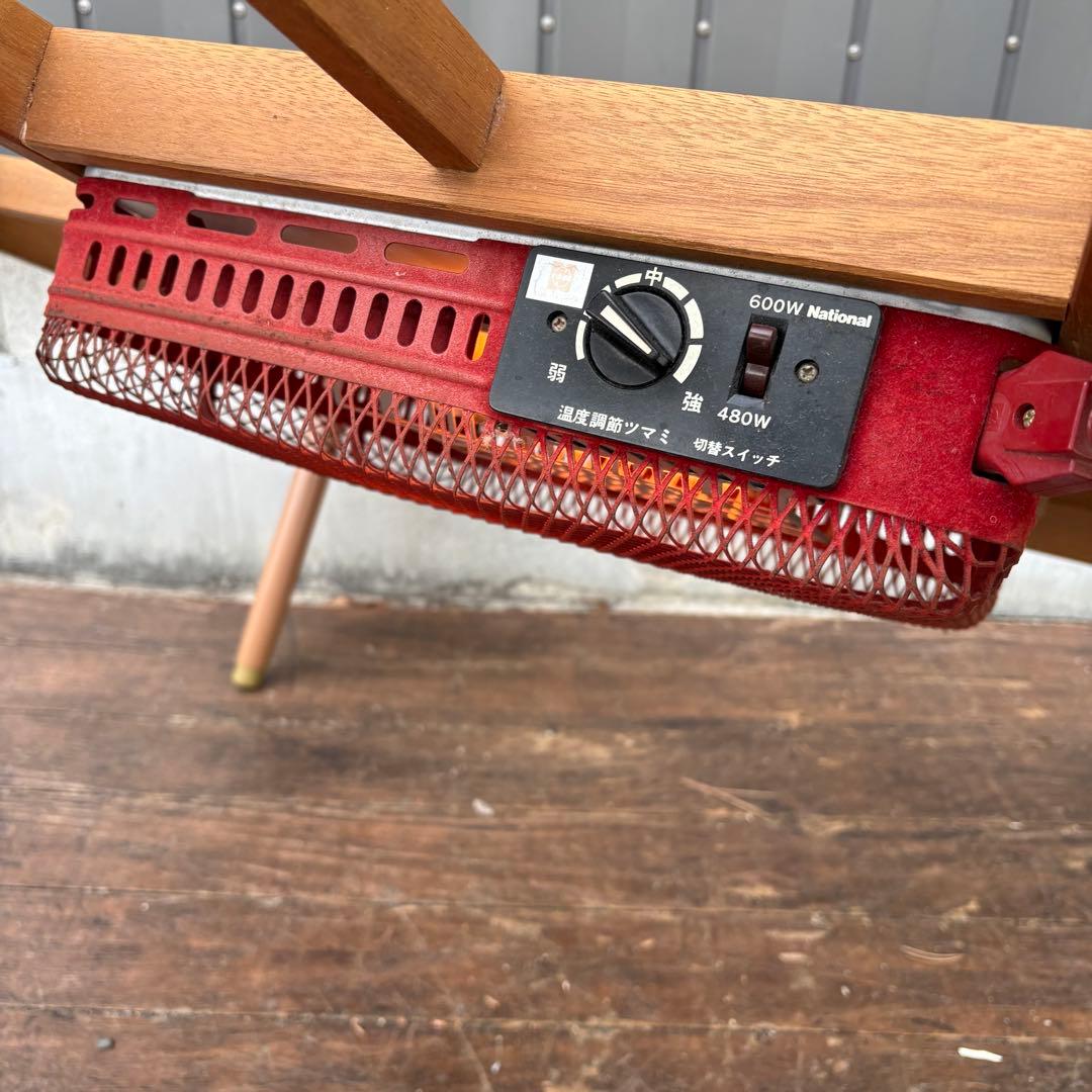 A4 昭和レトロ ナショナル 赤外線こたつ たんらん リバーシブル天板 正方形