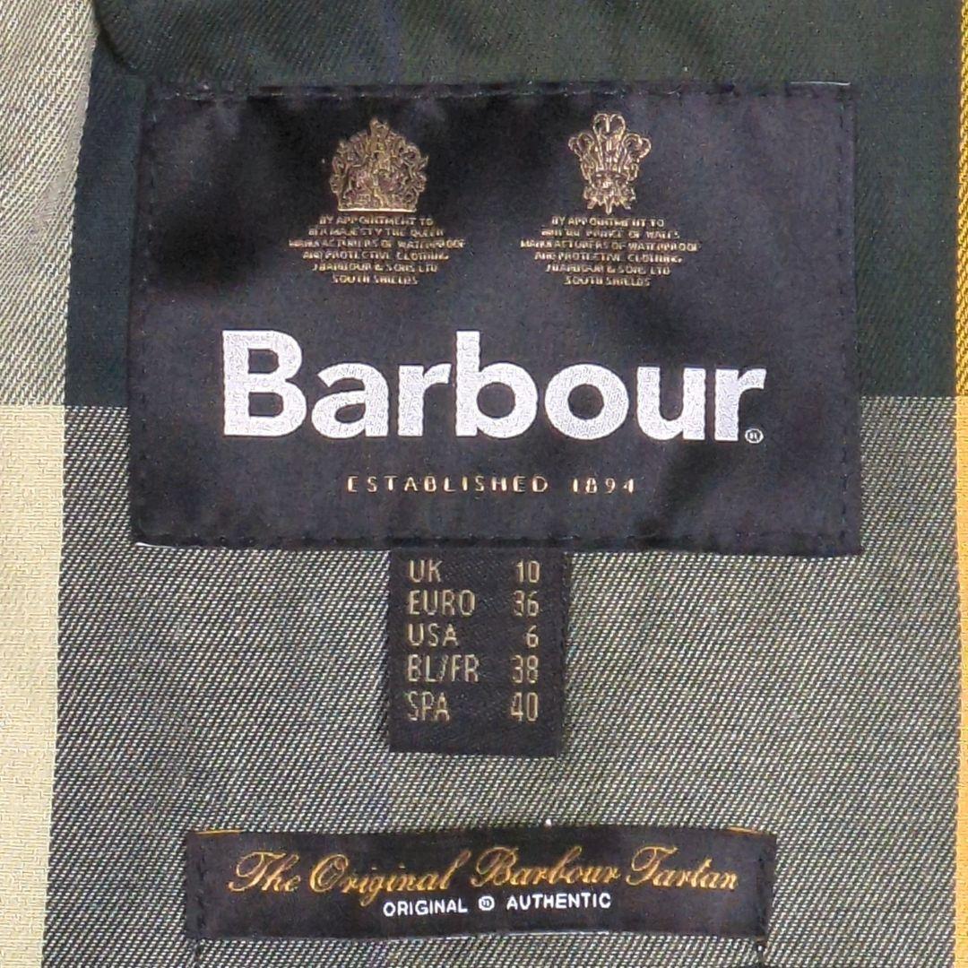 未使用 Barbour オイルド コート BURWICK WAX 千鳥柄