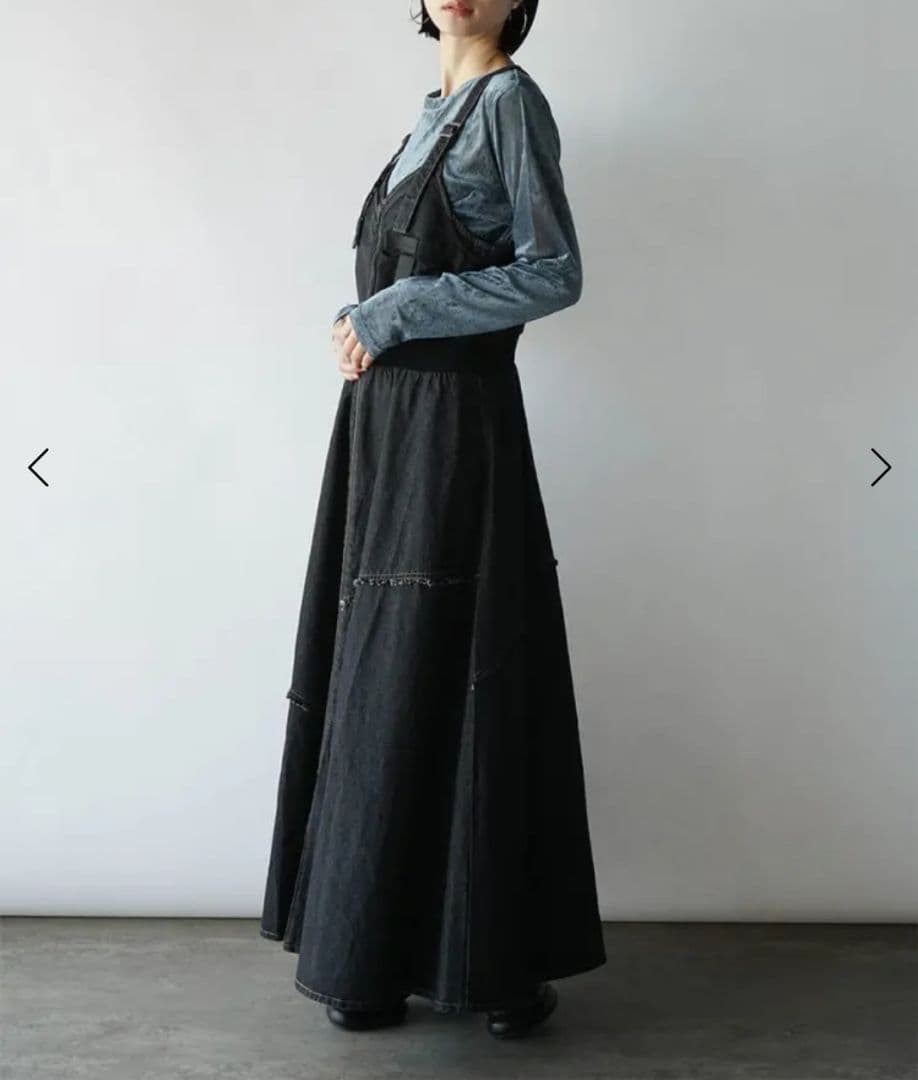 ◯新品　radiate フロントジップデニムジャンパースカート