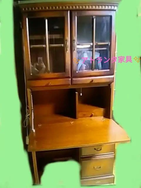 brady様用✨アトランタ家具✨ 国産栗＆楢天然杢ライティングデスク✨一部傷有り