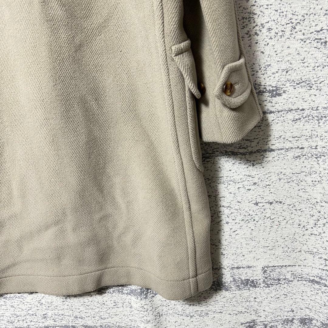 オールドイングランド　ヘリンボーンダッフルコート　くすみグリーン　レディース