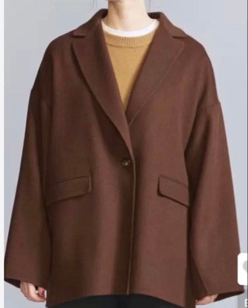 美品！　ビューティー&ユース　リバーテーラード　ミドルコート　XS ブラック