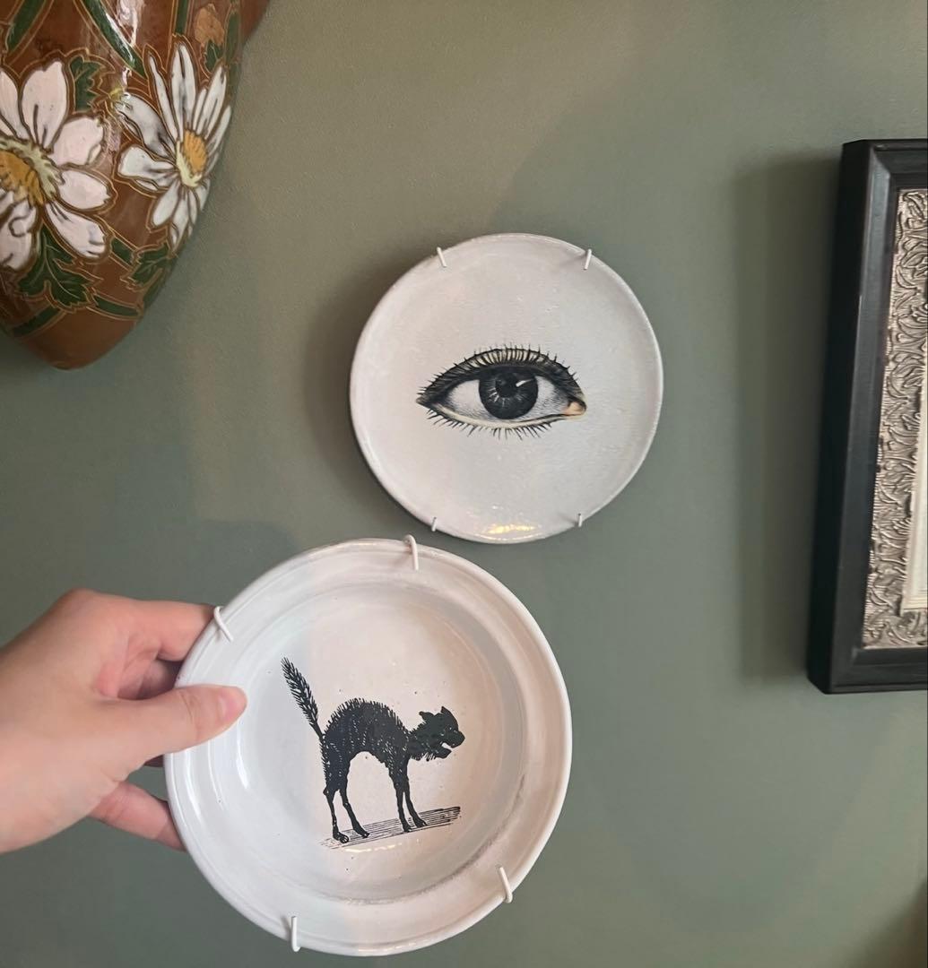 Astier de Villatte ジョンデリアン　猫のイラスト皿