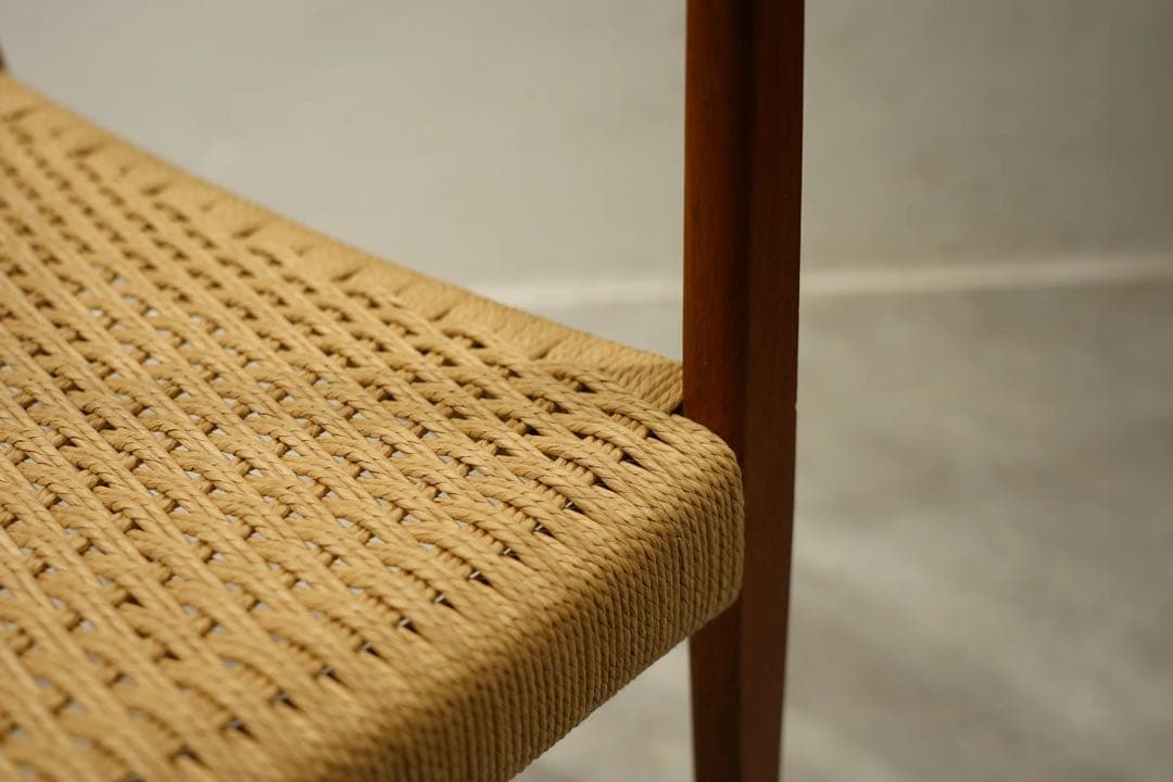 ダイニングチェア　ペーパーコード　Denmark　デンマーク製　北欧　ビンテージ