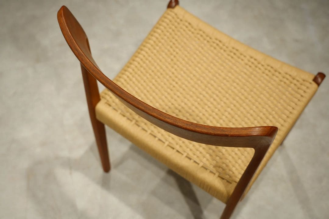 ダイニングチェア　ペーパーコード　Denmark　デンマーク製　北欧　ビンテージ