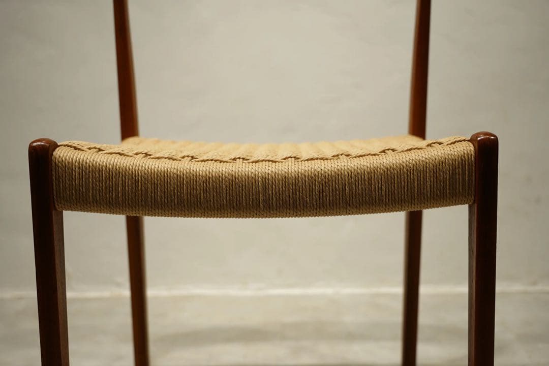 ダイニングチェア　ペーパーコード　Denmark　デンマーク製　北欧　ビンテージ