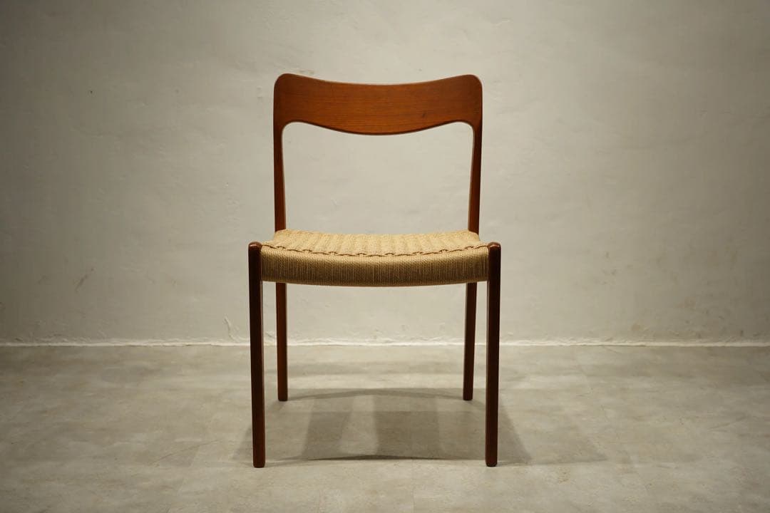 ダイニングチェア　ペーパーコード　Denmark　デンマーク製　北欧　ビンテージ