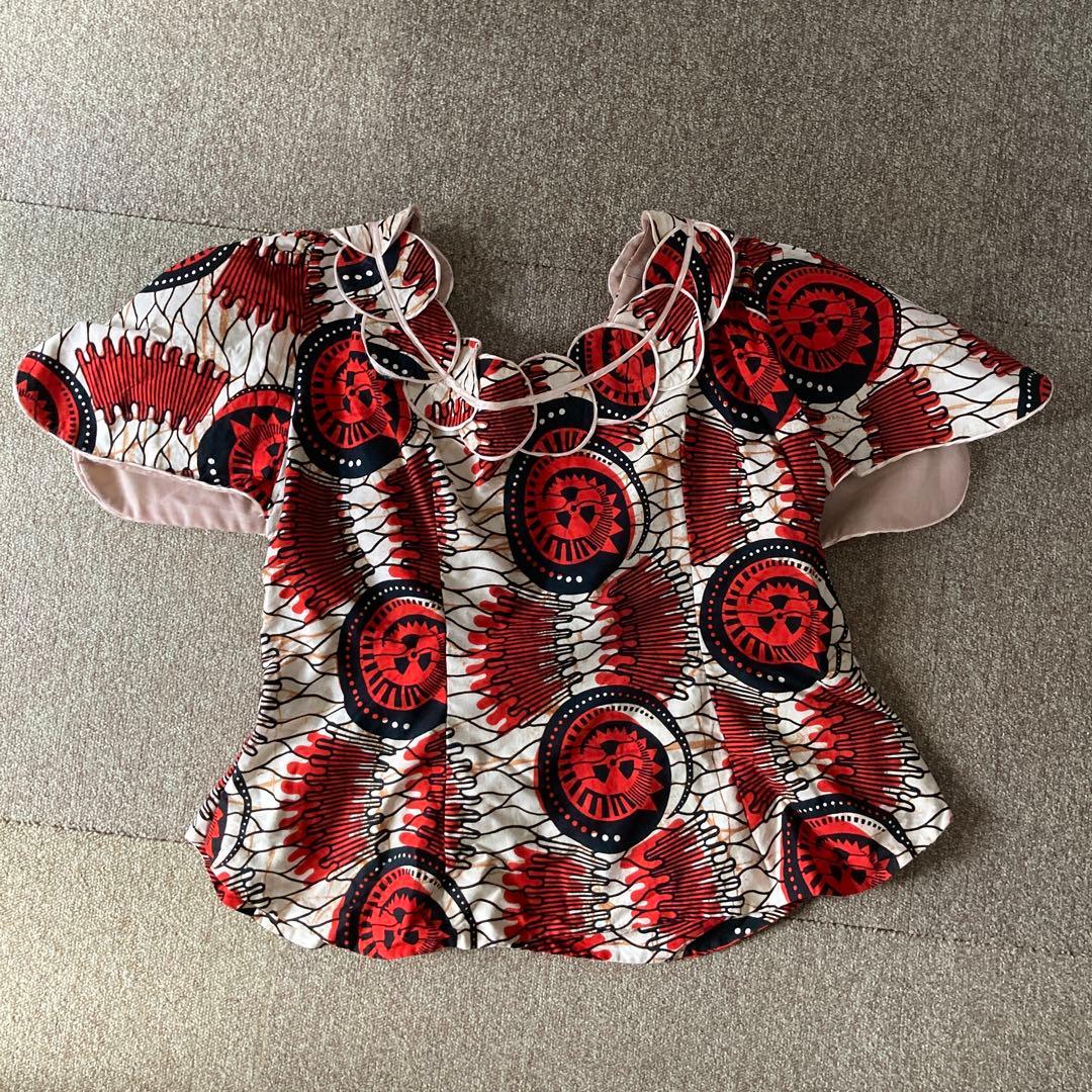 アフリカンバティック ブラウス vintage used トップス