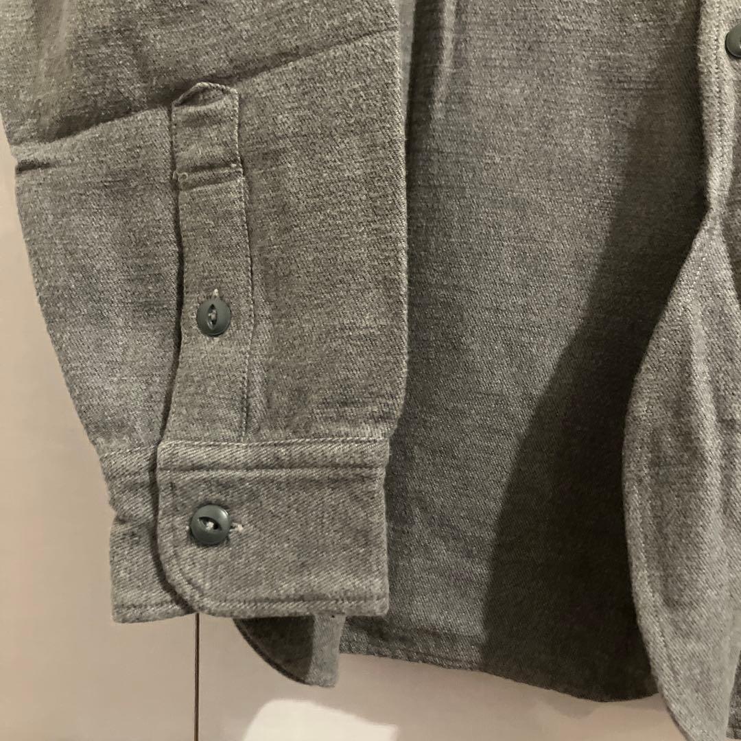 アットラスト 厚手コットン長袖シャツ 16 1/2 オリーブ系