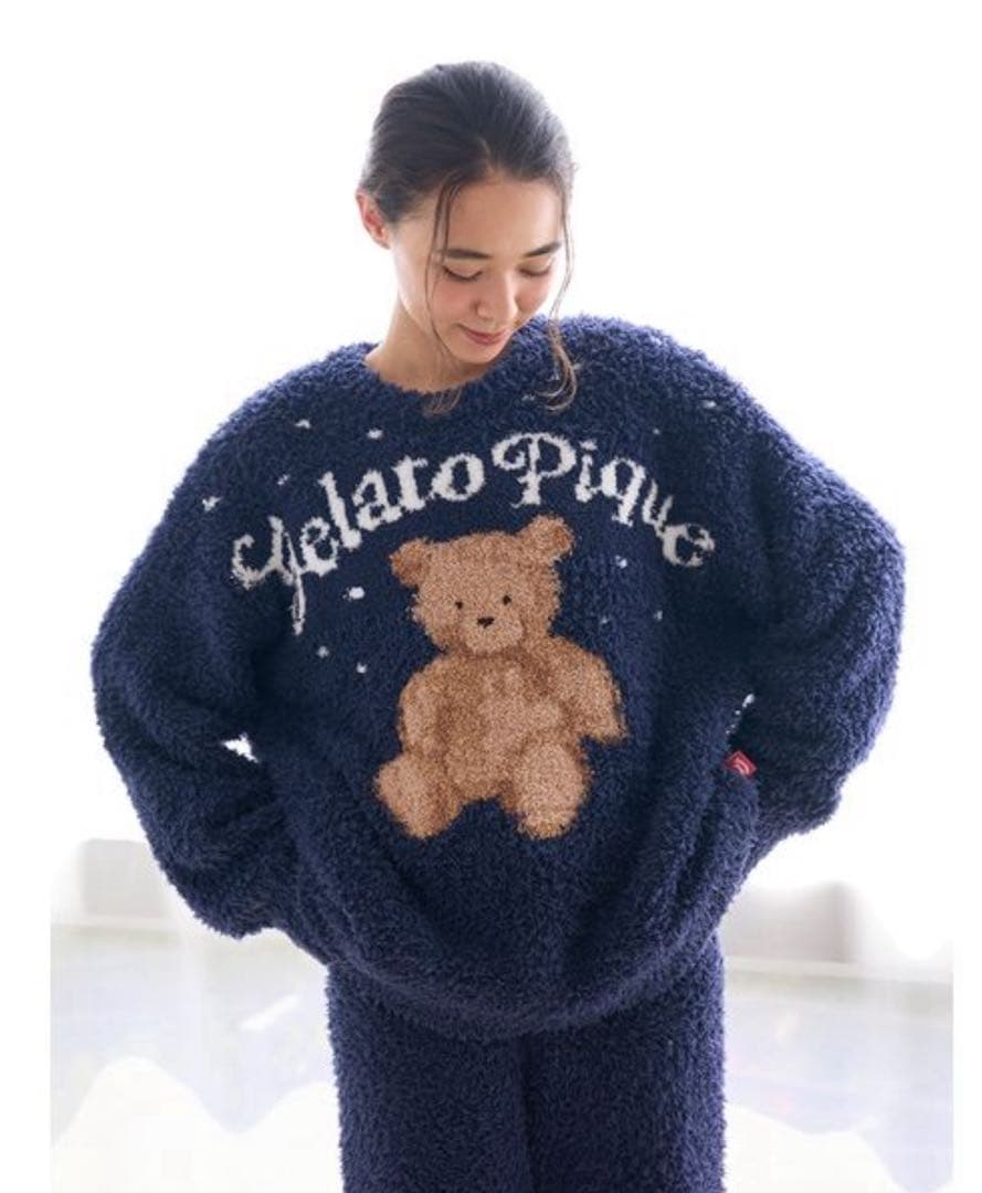 ジェラートピケHOLIDAYジェラートスノーベアプルオーバーロングパンツ3回着用