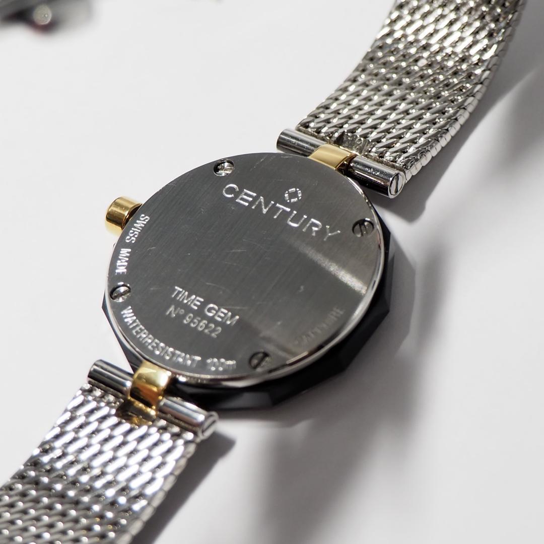 新同品 センチュリー CENTURY タイムジャム 8Pダイヤ 腕時計 F954