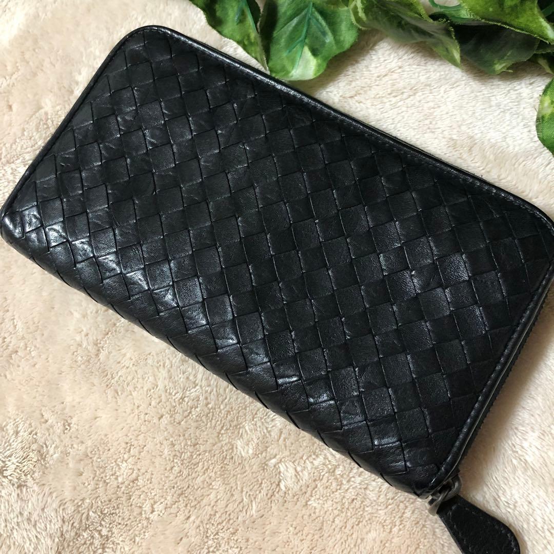 NASpirit　ボッテガヴェネタ　長財布イントレチャート　ラウンドジップ