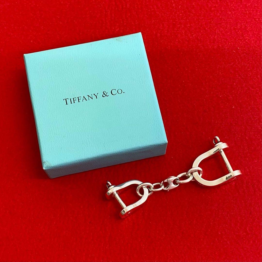 極 美品 ティファニー ダブルシャックル キーリング シルバー925